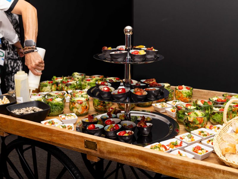 Buffet-Ansicht im Rahmen eines Heimspieltags im Centus Business-Club des SSV Ulm 1846 Fussball